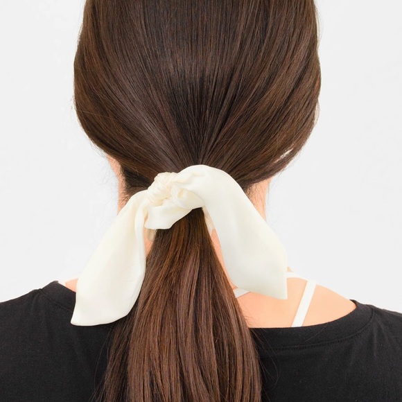 Emi Jay Accessories Capri Hair Bow Scrunchie White Sand Poshmark